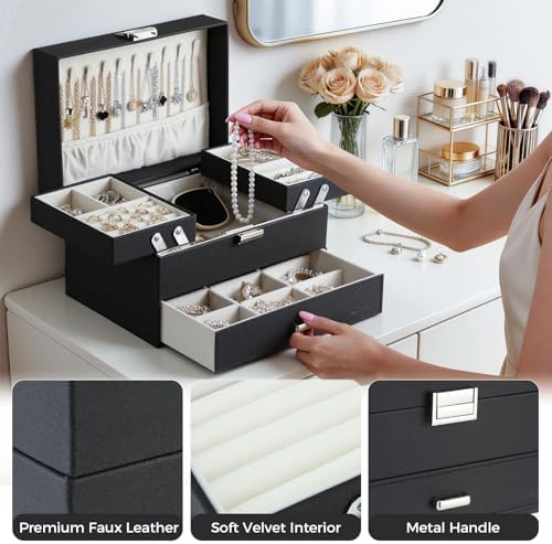 Dajasan Jewelry Organizer Box, Large Jewelry Boxes for Women Girls