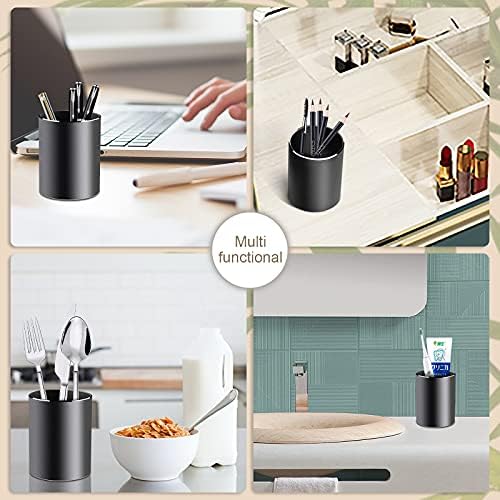 Vaydeer Metal Pen Holder Aluminum Pencil Holder for desk, Round