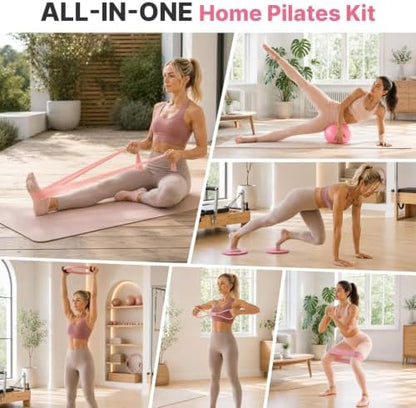 Pilates Kit for Home Workouts - 21 PCS Pilates Equipment Set for Women