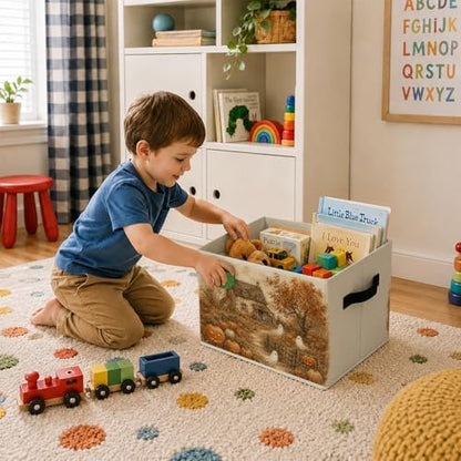 Ghosts Haunted Halloween Foldable Storage Bins with Handles