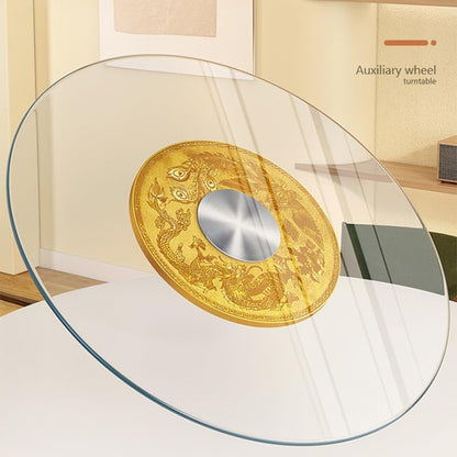 31" Glass Lazy Susan Turntable for Dining Table - Large Round Clear