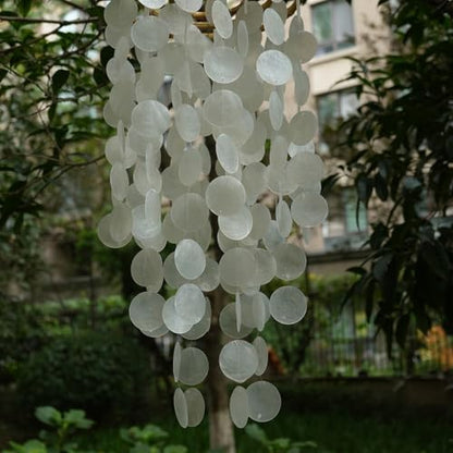 32" White Capiz Shell Wind Chime
