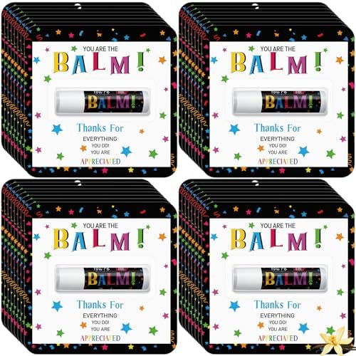 30 Pack Employee Appreciation Gift Bulk Thank You Lip Balms, Vanilla