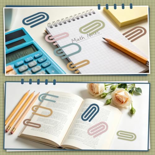 12Pcs 4 Inch Jumbo Acrylic Bookmark Clips with Storage Box, Colorful