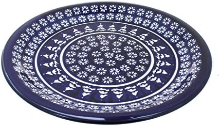 Blue Rose Polish Pottery - Blue Winter Nights Dinner Plate - 10.75"
