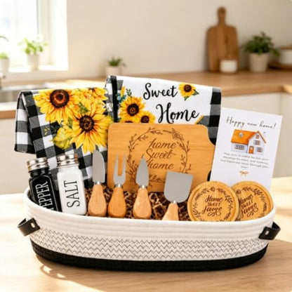 14 Pcs House Warming Gift New Home, Realtor Closing Gift Basket to