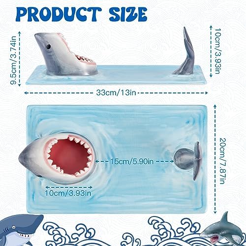 Shark Plates, Shark Sushi Plate, Handmade Ceramic Taco Holder