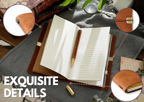 InnoBeta Coffee gifts Leather Journal Notebook with Pen, for Coffee
