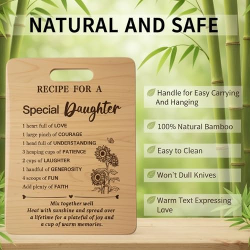 Gifts for Daughter Birthday Gift Ideas, Recipe Cutting Board for