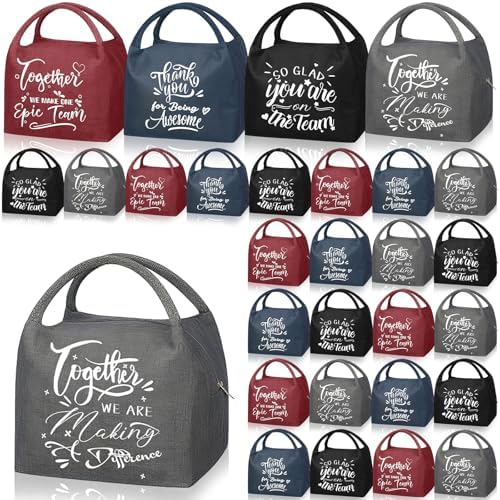 24 Pcs Inspirational Lunch Bags, Team Appreciation Gifts Bulk