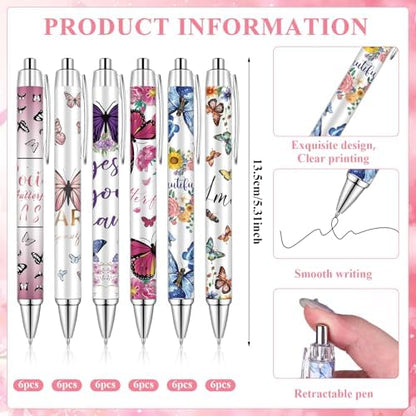 36 Sets 72Pcs Butterfly Sticky Notes with Pens Butterfly Lovers
