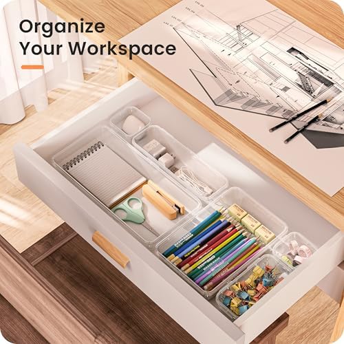 A-LuGei 【Military Grade】 Drawer Organizer for Vanity Bathroom Makeup