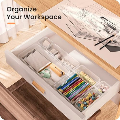 A-LuGei 【Military Grade】 Drawer Organizer for Vanity Bathroom Makeup