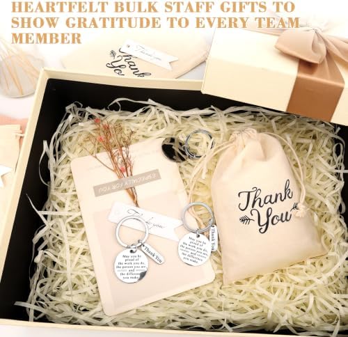 NICEMOVIC 45 Pcs Employee Thank You Gifts Bulk, Thank You Keychain