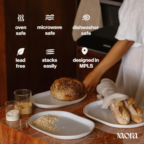 Mora Ceramic Decorative Tray - 10.6in Dish for Jewelry, Soap