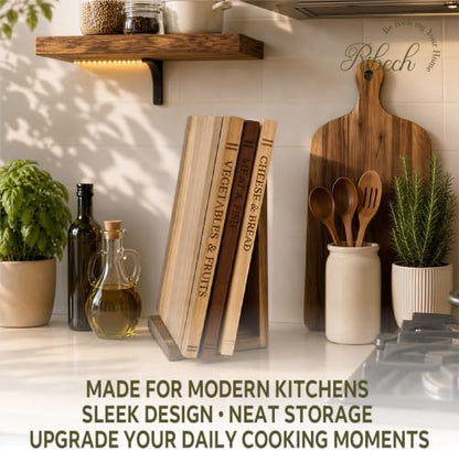 Book Shaped Cutting Board Set of 3, with Storage Stand for Kitchen