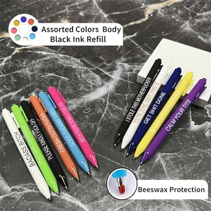 Jxueych 11 Pack Funny Pens with Sarcastic Sayings - Unique Gifts for
