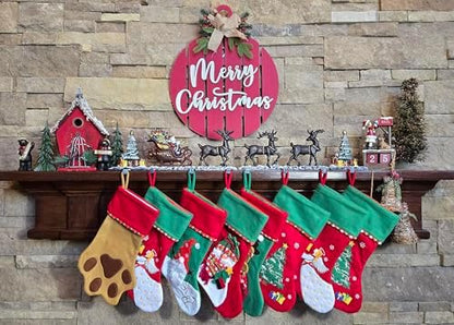 Lulu Decor, 100% cast Iron Decorative Christmas Stocking Holders for