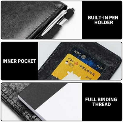 Camelmother 10Pcs Pocket Notepad Holder Set Notebook 3 x 5 Inch With