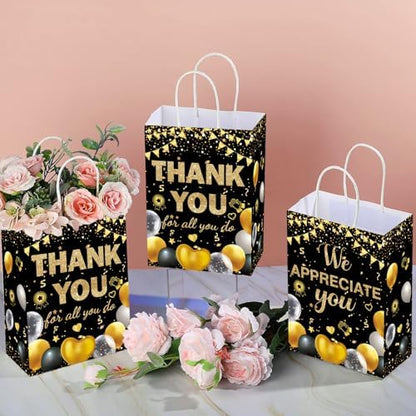 cocokawats 16 Pcs We Appreciate You Gift Bag Thank You Goodie Bags for