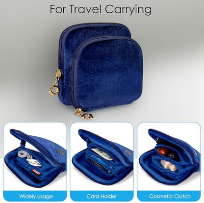 SITHON Double Layer Travel Jewelry Case with Ring Holder