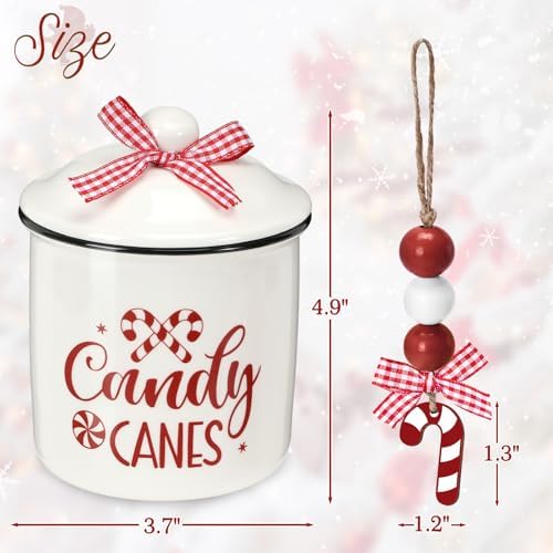 Nefelibata Christmas Candy Bowl Ceramic Canister Tiered Tray Decor