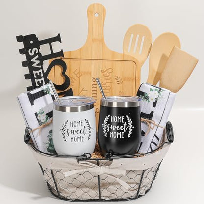 Housewarming Gifts for New Home, Gift Basket with 12oz Couple