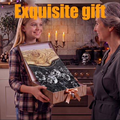 Halloween Skull Glass Cutting Board Halloween Charcuterie Board