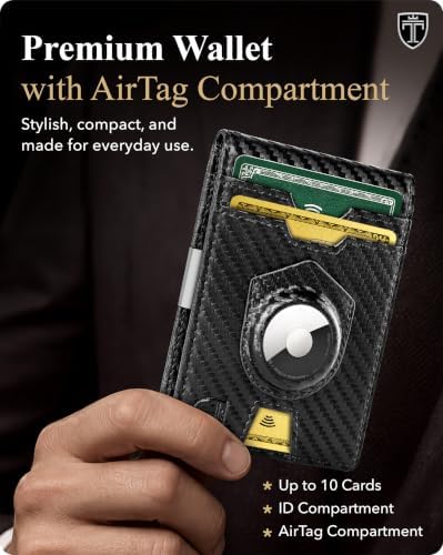 TRAVANDO Money Clip Wallet with AirTag Pocket - RFID Protected Wallet
