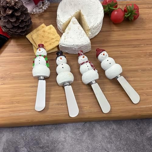 Wine Things Snowmen Cheese Spreaders, Set of 4