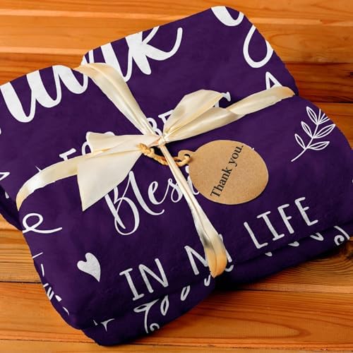 Thank You Gifts for Women, Thank You Gifts Blanket 60"X50" Purple