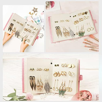 Fangoo Earring Organizer Book Design Earring Holder Travel Jewelry