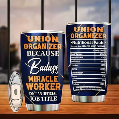 Union Organizer Tumbler 20oz – Stainless Steel Insulated Travel Mug