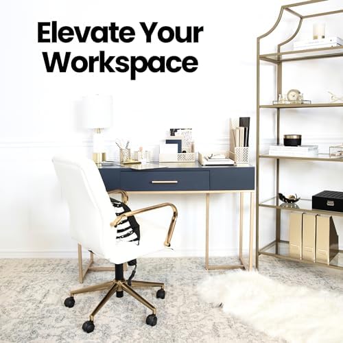 BLU MONACO | Gold Desk Organizer Set with Mail Sorter, Sticky Note