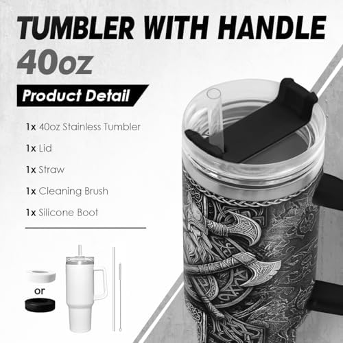 Viking Tumbler Gifts for Men, 40oz Stainless Steel Insulated Coffee