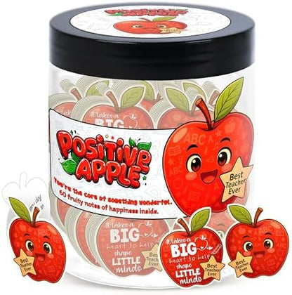Positive Apple Jar with 60 Daily Affirmation Cards, Emotional Support