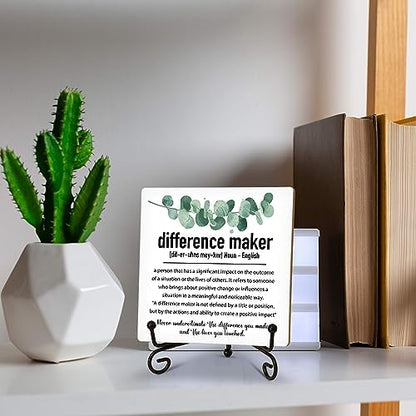 Difference Maker Definition Desk Decor, Thank You Gifts For Women Men