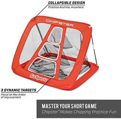 GoSports Chipster Pop-Up Golf Chipping Practice Net - Training Aid for