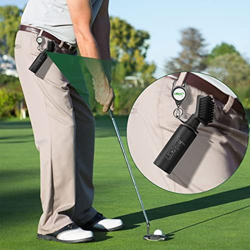 Jiskan Pro Golf Club Brush Cleaner with Retainer Clip and Squeeze