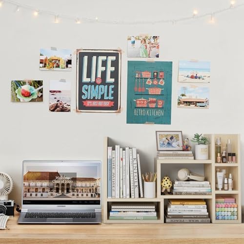 NUTIKAS Desk Shelves Desktop Organizer Shlef - Natural Wood Tone