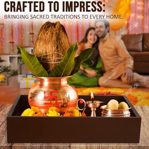 Kolam Tray Set of 4 - Wooden Indian Return Gifts for Pooja, Navratri
