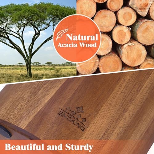 Universal Knife Block Without Knives, Acacia Wood Round Knife Holder
