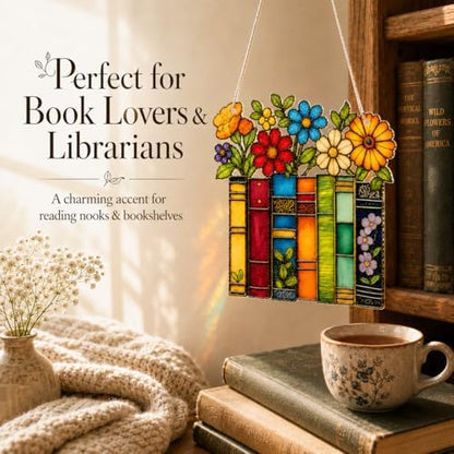 Book Lovers Gifts Book Ornament, Teacher Gifts for Women, Librarian