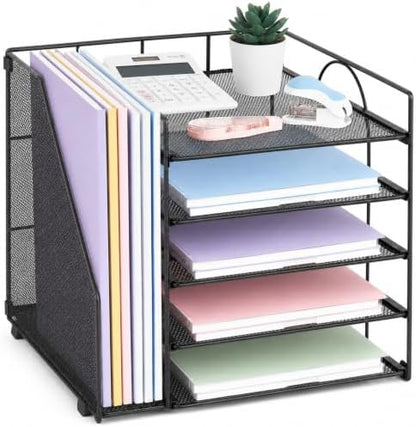 LEKETREE Desk Organizers and Accessories, 5-Tier Paper Letter Tray