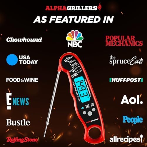 Alpha Grillers Instant Read Meat Thermometer Digital, Cooking, Food