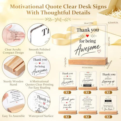 Bulk Appreciation Gifts, 18 Pcs/ 6 Sets Thank You Gifts for Coworkers