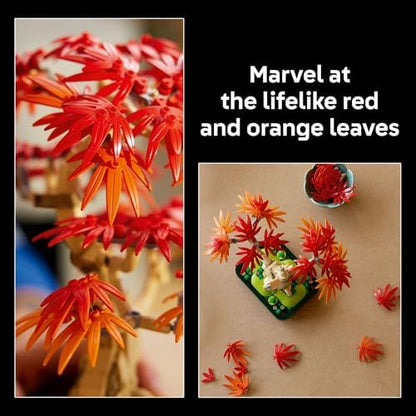 LEGO Botanicals Japanese Red Maple Bonsai Tree Building Kit for Adults