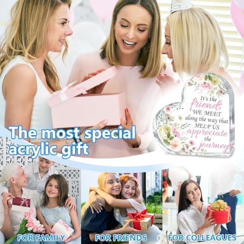 Heart-Shaped Acrylic Keepsake - Desk Decor for Women,Inspirational