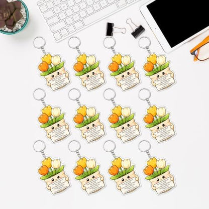 Inspirational Gifts Bulk for Women Teens Staff Positive Keychains
