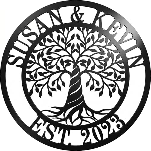 Personalized Tree of Life Metal Sign, Custom Tree of Life Wall Art